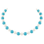 Duet Turquoise and Shell Pearl Necklace
