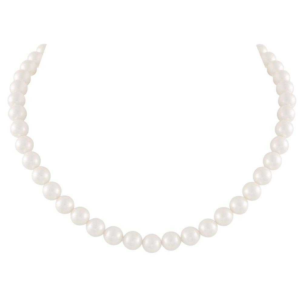 Regal Single Strand White Shell Pearl Necklace