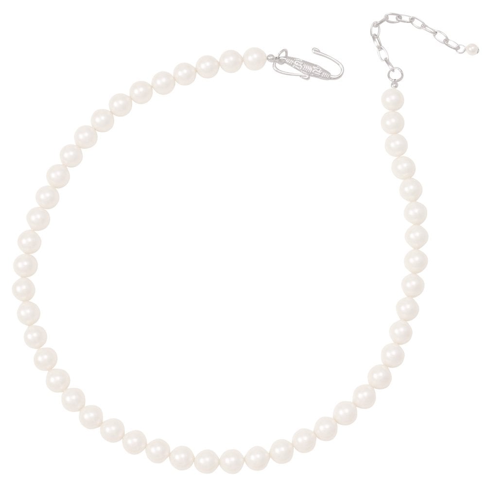 Regal Single Strand White Shell Pearl Necklace