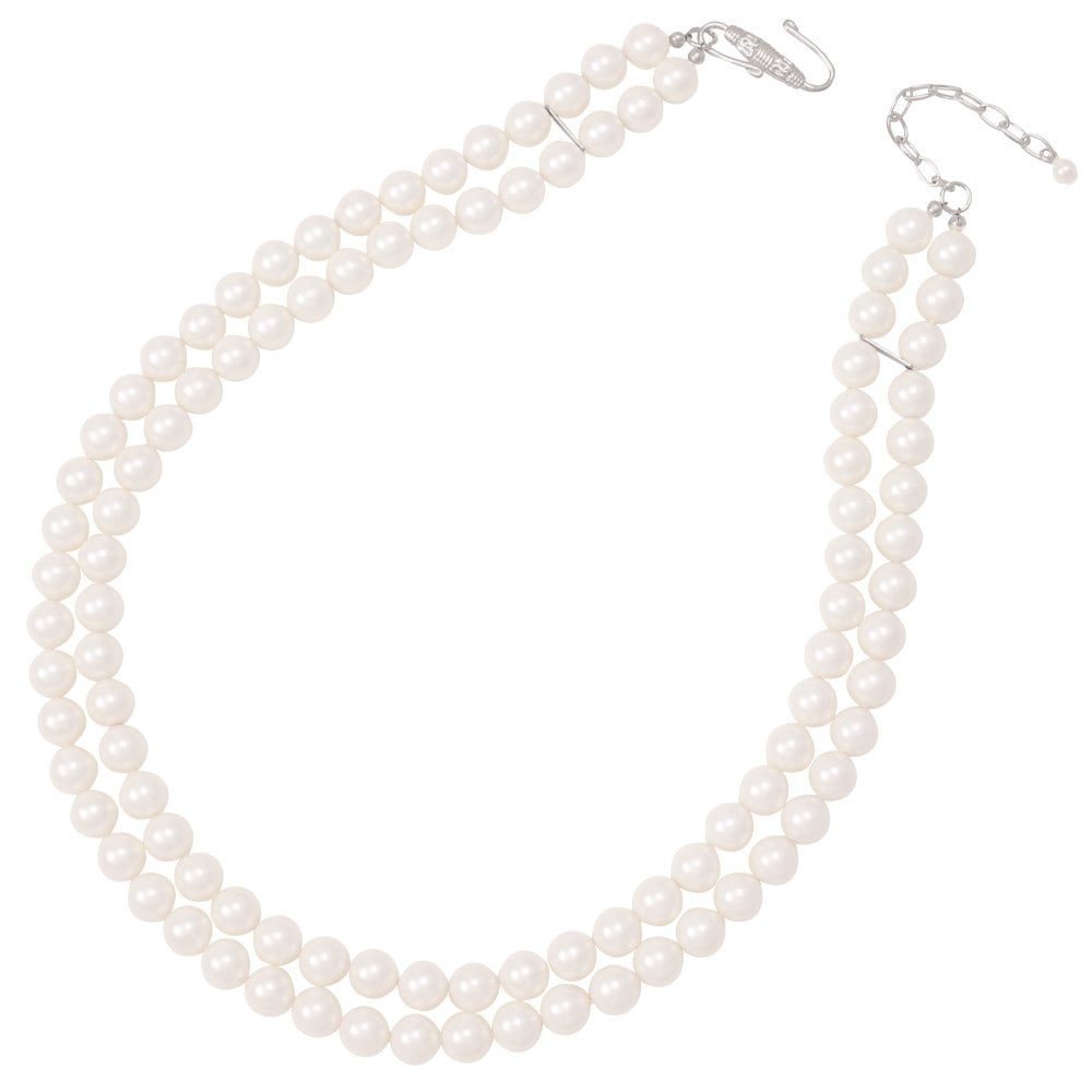 Regal Two Strand White Shell Pearl Necklace