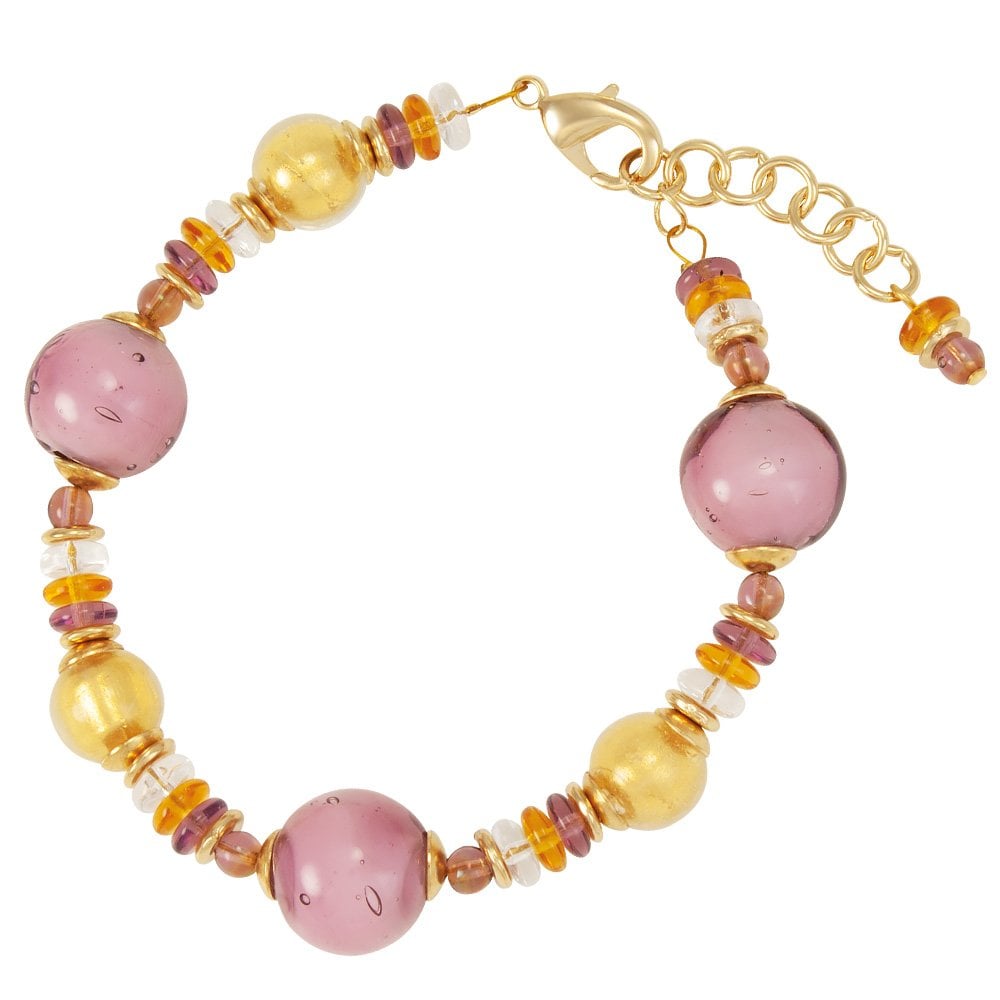 Carousel Lilac Murano Glass Bracelet