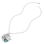 Monarch of the Glen Paua Shell Silver Tone Stag Pendant