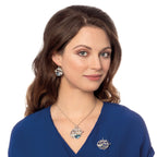 Monarch of the Glen Paua Shell Silver Tone Drop Pierced Earrings