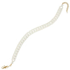 Adorn South Sea Shell Pearl Choker Necklace (Gold)