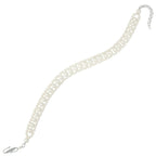 Adorn South Sea Shell Pearl Choker Necklace (Silver)