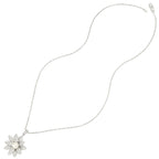 Gardenia AAA Akoya Pearl and CZ Sterling Silver Pendant Necklace