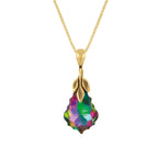Baroque Electra Crystal 14ct Gold Vermeil Pendant Necklace
