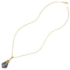 Baroque Electra Crystal 14ct Gold Vermeil Pendant Necklace