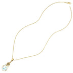 Baroque Aurora Borealis Crystal 14ct Gold Vermeil Pendant Necklace