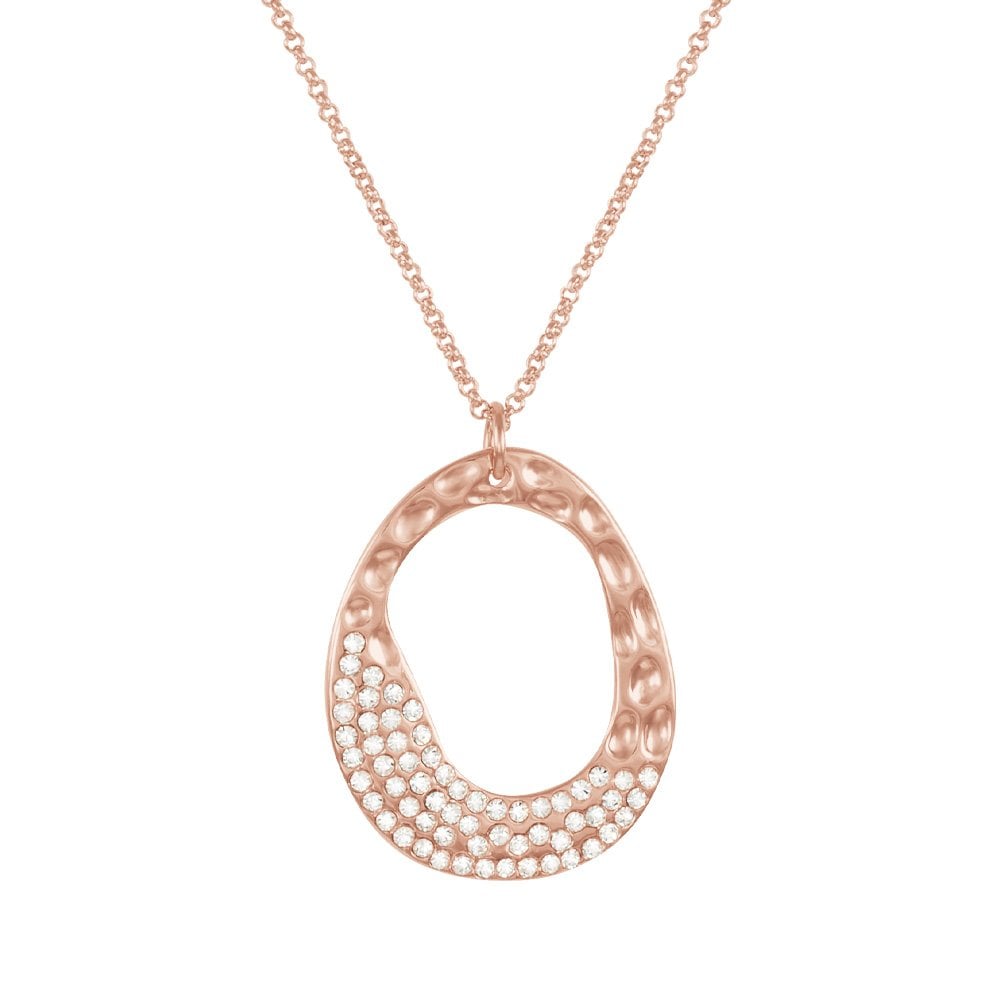 Maya Clear Crystal Rose Gold Tone Pendant