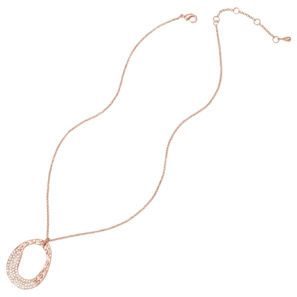 Maya Clear Crystal Rose Gold Tone Pendant