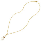 Alpine Lt Colorado Topaz Crystal White Shell Pearl Gold Tone Pendant