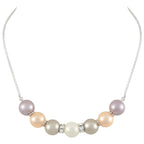 Viscountess Multicoloured Shell Pearl Silver Tone Necklace