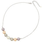 Viscountess Multicoloured Shell Pearl Silver Tone Necklace
