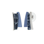 Expression Blue Multi Silver Tone Stud Pierced Earrings