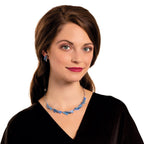 Expression Blue Multi Silver Tone Stud Pierced Earrings