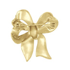 Décor Clear Crystal Gold Tone Bow Brooch