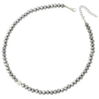Majestic Platinum Crystal Statement Beaded Necklace