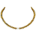 Majestic Gold Crystal Statement Beaded Necklace