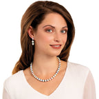 Kaleidoscope Emerald Green Crystal Shell Pearl Silver Tone Drop Clip On Earrings