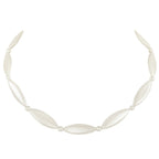 Monaco Oval White Shell Pearl Necklace
