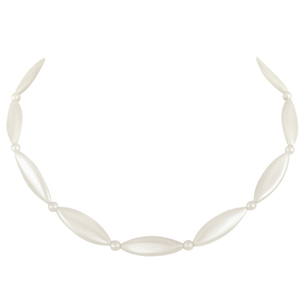 Monaco Oval Shell Pearl Gold Tone Necklace