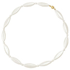 Monaco Oval Shell Pearl Gold Tone Necklace