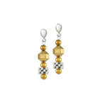 Apollo Silver and Gold Hematite Drop Clip On Earrings