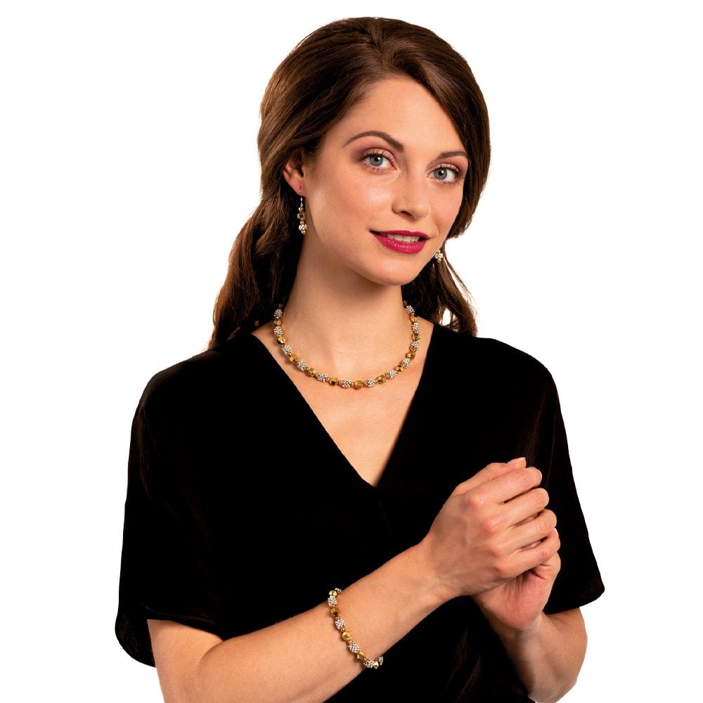 Apollo Silver and Gold Hematite Beaded Bracelet