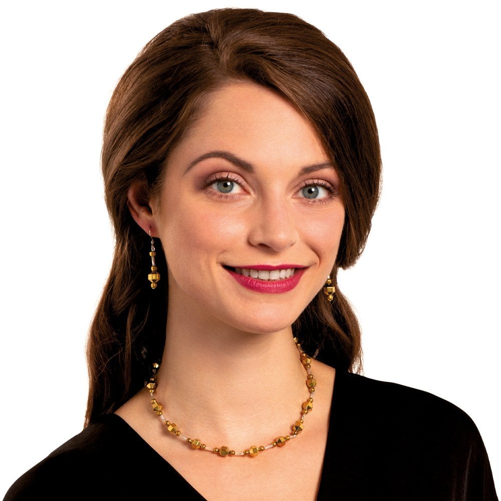 Imagination Silver and Gold Hematite Beaded Necklace