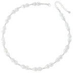 Sophistication Clear Crystal Silver Tone Necklace