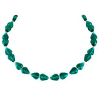 Sophistication Teal Crystal Silver Tone Necklace