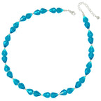 Sophistication Turquoise Crystal Silver Tone Necklace