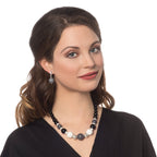 Brazen Grey Mountain Jade Silver Tone Drop Screw Back Clip On Earrings