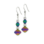 Vivacity Rainbow Hematite Drop Pierced Earrings
