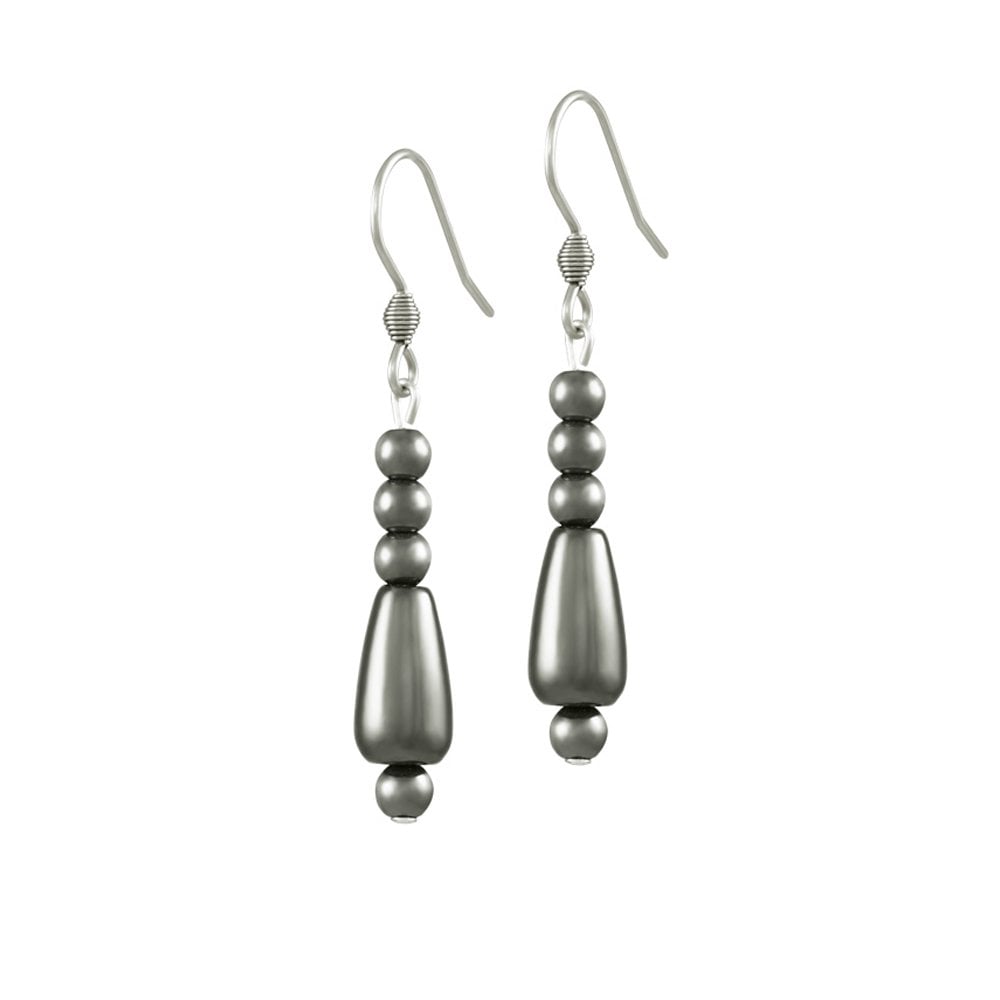 Mystique Hematite Drop Pierced Earrings