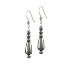 Mystique Hematite Drop Pierced Earrings