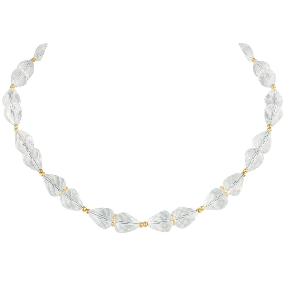 Sophistication Clear Crystal Gold Tone Necklace