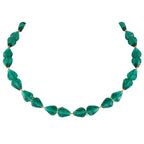 Sophistication Teal Crystal Gold Tone Necklace