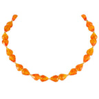 Sophistication Amber Crystal Gold Tone Necklace