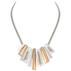 Contempo Two Tone Gold and Crystal Statement Necklace