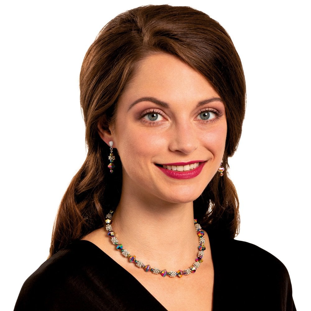 Apollo Rainbow Hematite Drop Clip On Earrings