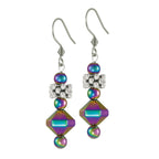 Apollo Rainbow Hematite Drop Pierced Earrings