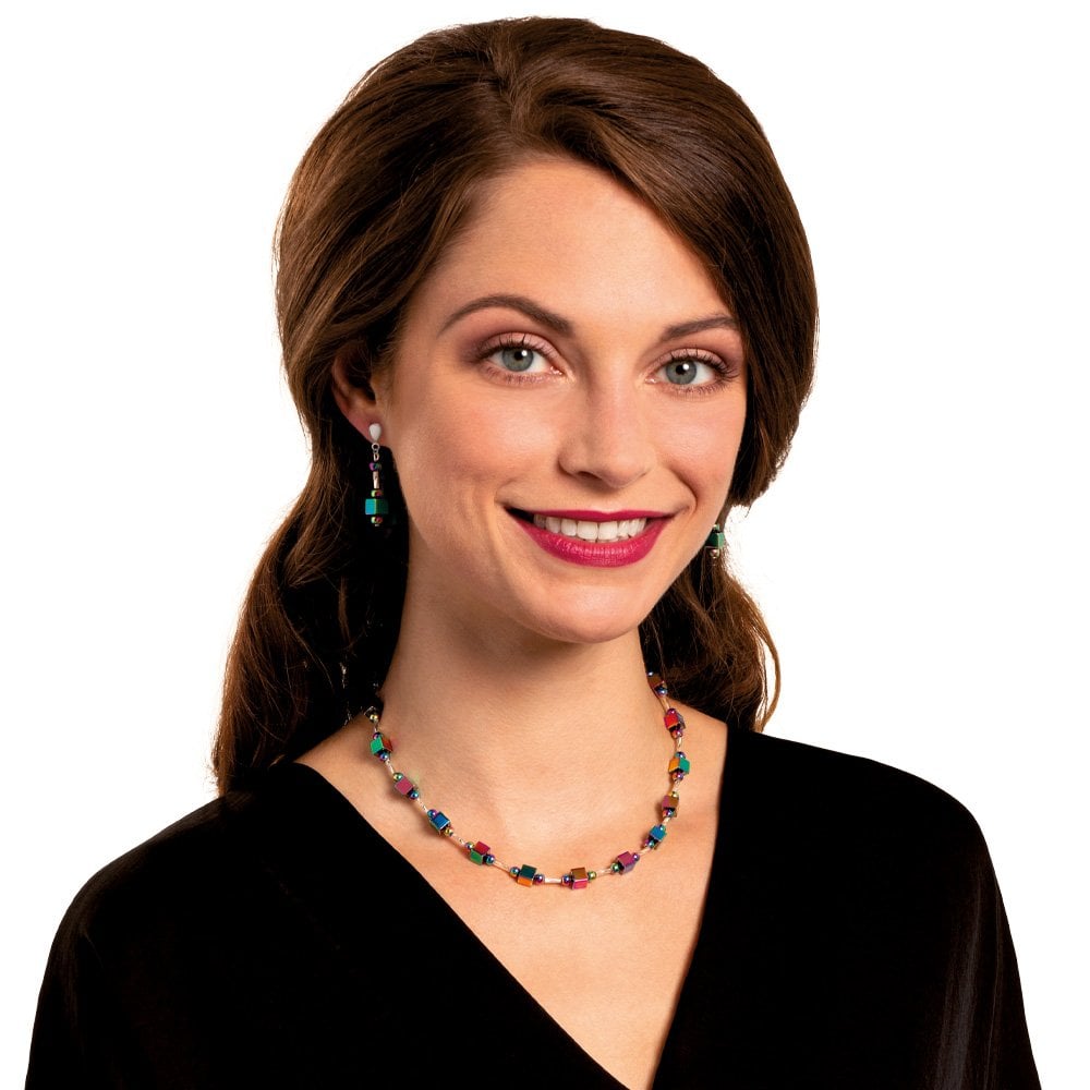 Imagination Rainbow Hematite Drop Clip On Earrings