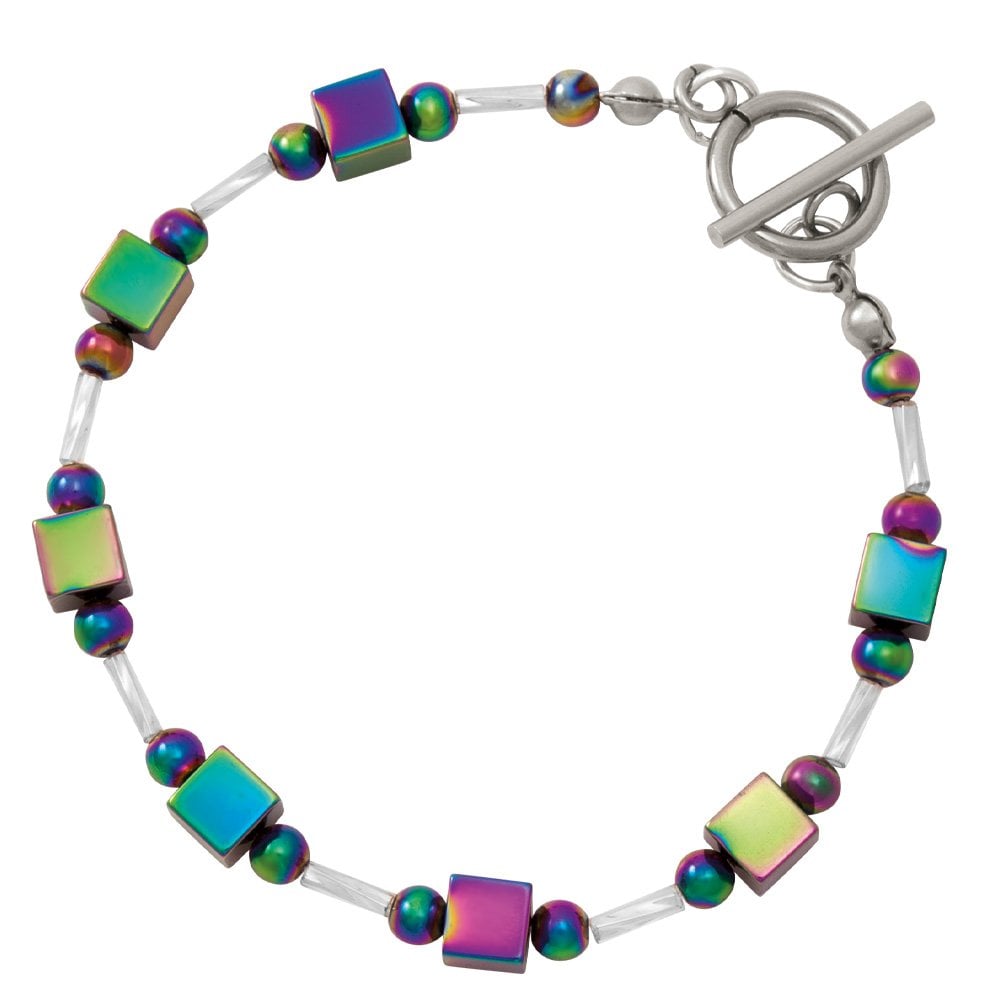 Imagination Rainbow Hematite Beaded Bracelet