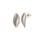 Haven Silver Enamel Rose Gold Tone Stud Pierced Earrings