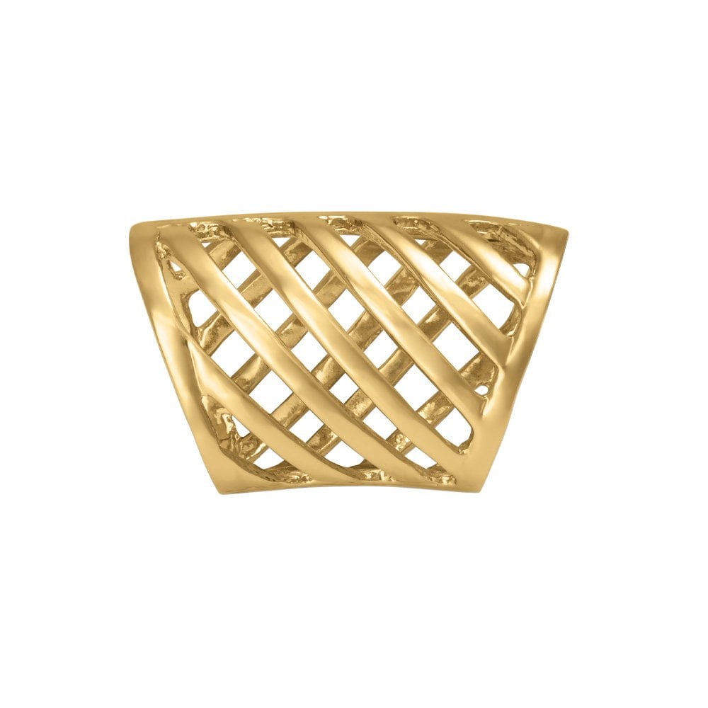 Gold Diagonals Scarf Ring