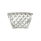 Silver Diagonals Scarf Ring