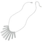Palladium Silver Tone Links Fashion Necklace