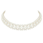 Adorn South Sea Shell Pearl Choker Necklace (Gold)